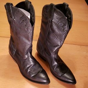 Ladies Laredo Black Leather Cowboy Boots
